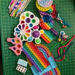 45 piece fidget set miscellaneous anxiety toys for fun and stress relief